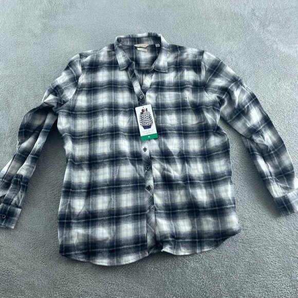 Weatherproof Vintage Womens Black & White Plaid Button-Up Shirt XL NWT 0087 - Picture 1 of 9